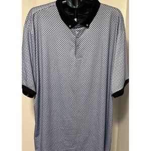 Performance Golf polo Mens 3XL Blue Palm Trees Performance Stretch Golf  Shirt